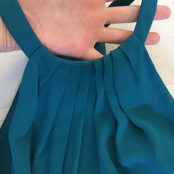 express dress halter teal NWOT - Picture 3 of 8